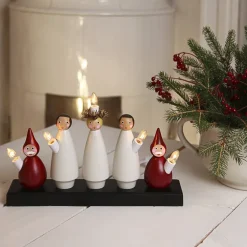 Lucia Choir candle arch, white-red