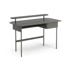 Luna desk with drawer and shelf, Oak orkan grey