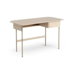 Luna desk with drawer, Oak white-pigmented