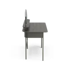 Luna desk with drawer, shelf and mirror, Oak orkan grey