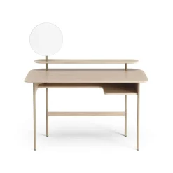 Luna desk with shelf and mirror, Oak white-pigmented