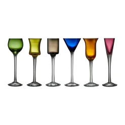 Lyngby Glas snaps glass 2.5-5 cl 6 pieces, Mix