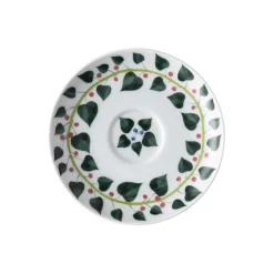 Magic Garden Foliage espresso saucer 12 cm, white-green