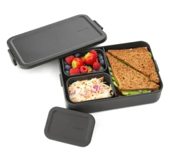 Make & Take bento lunch box large 2 L, Dark grey