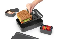 Make & Take bento lunch box large 2 L, Dark grey