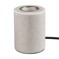 Marble lamp base, White gloss, Ø8x10.5 cm