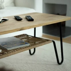 Marcel coffee table, oak oil rustic, 140x70