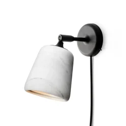 Material wall lamp, White marble