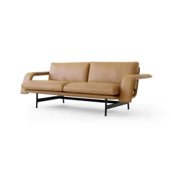 Meantime AV30 2-seater sofa, Warm black-Noble leather Cognac