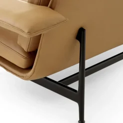 Meantime AV30 2-seater sofa, Warm black-Noble leather Cognac
