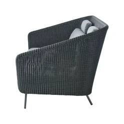 Mega 2-seater sofa, Graphic, grey cushions