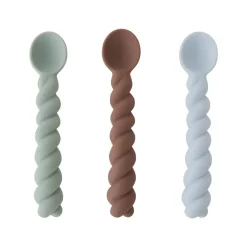 Mellow spoon 3-pack, Dusty Blue-taupe-pale mint