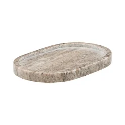 Meraki oval tray beige, 12.5x19.5 cm
