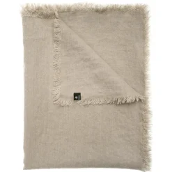 Merlin throw linen 130x170 cm, natureal (beige)
