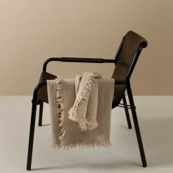 Merlin throw linen 130x170 cm, natureal (beige)