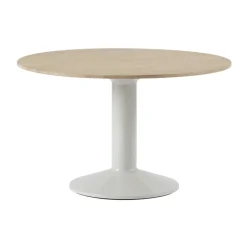 Midst pedestal table, Oiled oak-grey, Ø120 cm