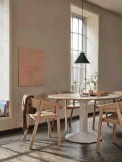Midst pedestal table, Oiled oak-grey, Ø120 cm