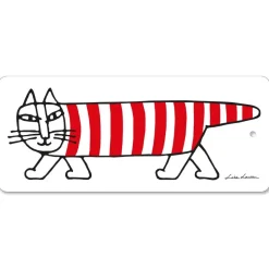 Mikey cutting board 40x17 cm, White-red