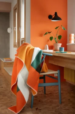 Mikkel blanket 135x200 cm, Orange