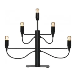 Milano 5 candlestick 46cm, Black