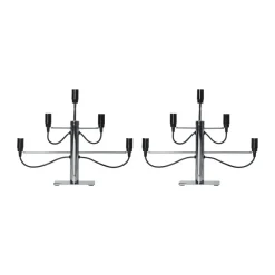 Milano 5 candlestick 46cm, Chrome