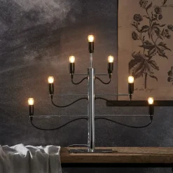 Milano electric candle holder, chrome