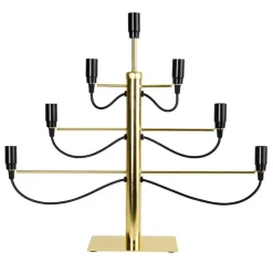 Milano electric candle holder, brass