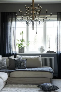Mirja curtain set 130x275 cm, Black-grey