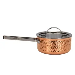 Mjölner hammered copper saucepan with lid, Vera. 1.6 L