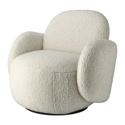 Mo armchair with swivel function, Glore White 1243
