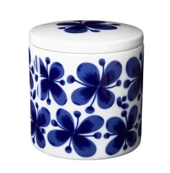 Mon Amie jar, white-blue