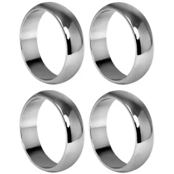 Monaco napkin ring Ø4 cm 4-pack, Silver