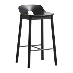 Mono barstool 65 cm, Black oak