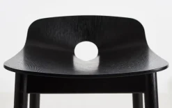 Mono barstool 65 cm, Black oak
