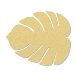 Monstera Leaf Hippo coaster, gold