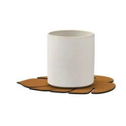 Monstera Leaf Nupo coaster, Burned curry