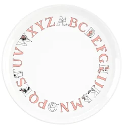 Moomin ABC plate Ø20 cm, Salmon