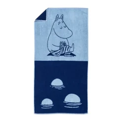 Moomin bath towel 70x140 cm, Moomintroll navy blue
