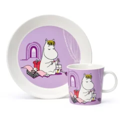 Moomin children's dinnerware, Snorkmaiden purple