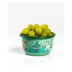 Moomin enamel bowl Boys 30 cl, Green
