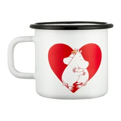Moomin enamel mug 37 cl, Heart