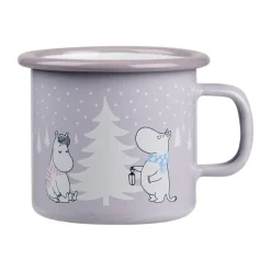 Moomin enamel mug 25 cl, Snowfall