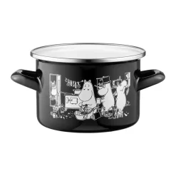 Moomin enamel pot tall lid 1.5 L, The Kitchen