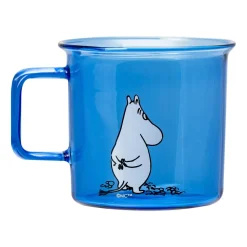 Moomin glass mug 35 cl, Blue