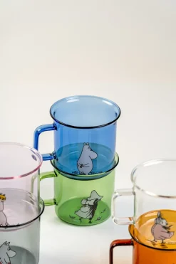 Moomin glass mug 35 cl, Blue