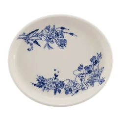 Moomin Haru oval plate 16 cm, Blue-white