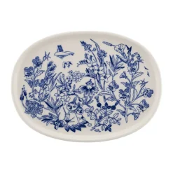 Moomin Haru serving plate 17 cm, Blue-white