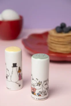 Moomin love salt & pepper shaker, White-multi