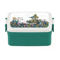Moomin Meadow lunch box 12x18.5 cm, Green