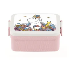 Moomin Meadow lunch box 12x18.5 cm, Purple-pink